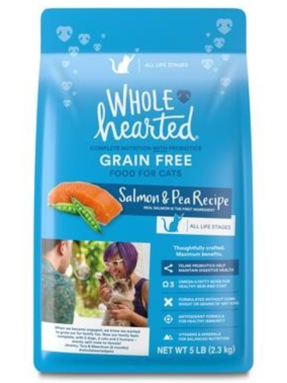 WholeHearted Grain Free Salmon Formula Dry Cat Food, 5 Lbs